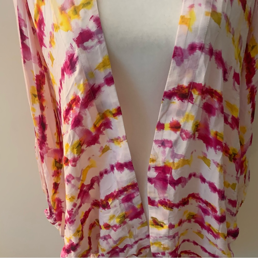 Anthropologie Tye Dye Combo Colorful Kimono Wrap - Picture 3 of 11